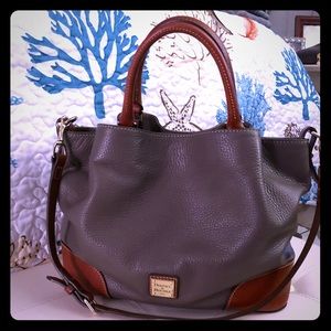 Dooney Burke all leather satchel bag